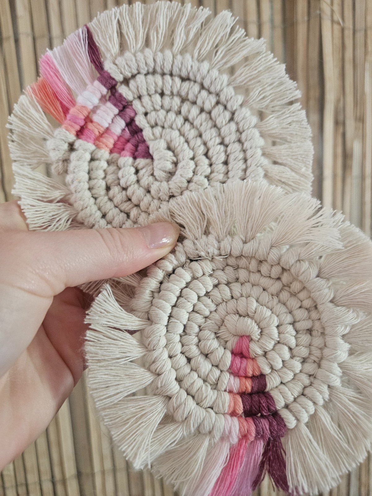 Macrame onderzetters - 86435 Macrame onderzetters