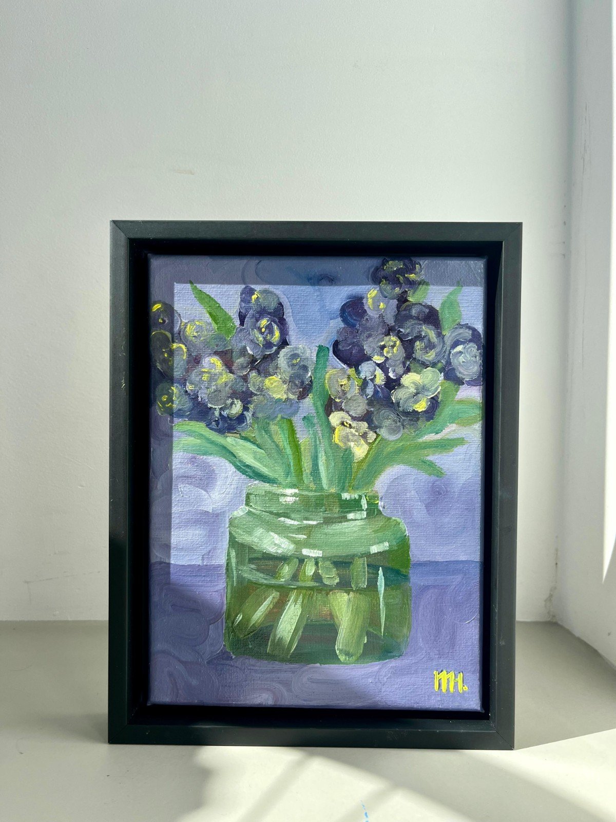 Schilderij "Hyacint" - origineel olieverf kunstwerk