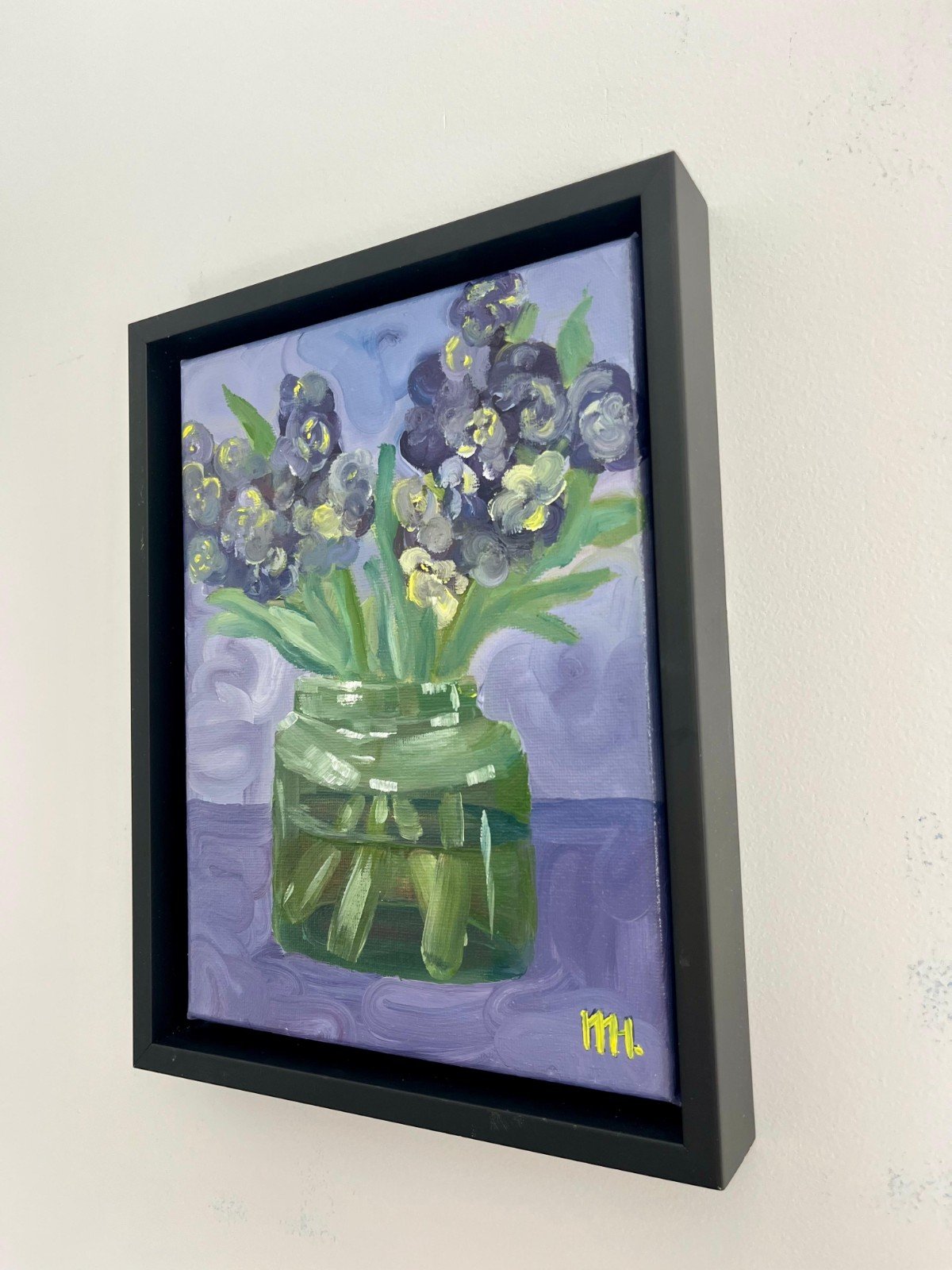 Schilderij "Hyacint" - origineel olieverf kunstwerk