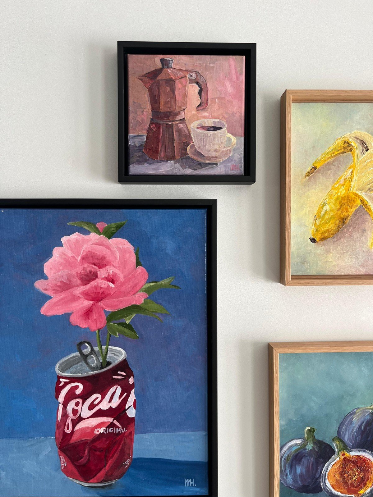 Schilderij "Petals & Pop" - origineel kunstwerk in olieverf