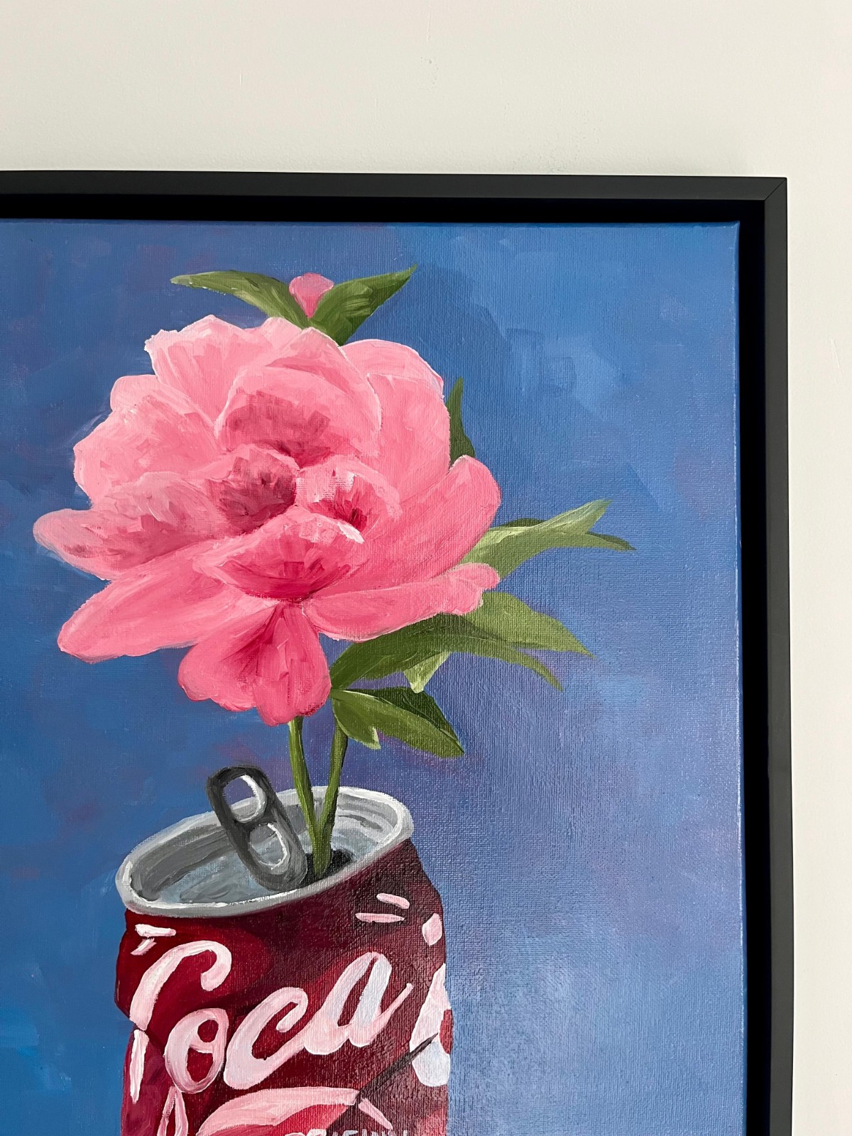 Schilderij "Petals & Pop" - origineel kunstwerk in olieverf
