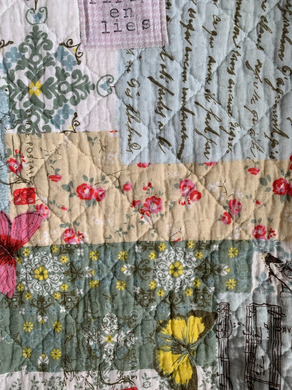 Tote bag gemaakt van een doorgestikte sprei - 86992 Tote bag gemaakt van een doorgestikte sprei