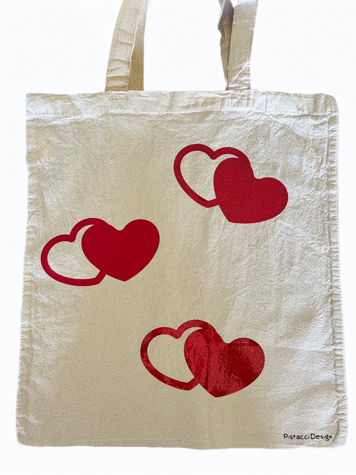 katoenen tas hartjes