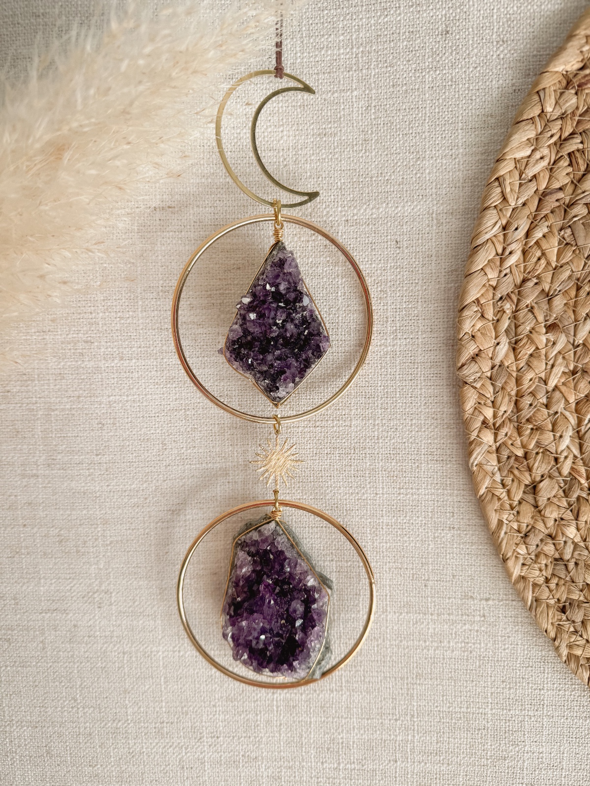 Amethist edelsteenhanger als decoratie in huis - 91501 Amethist edelsteenhanger als decoratie in huis