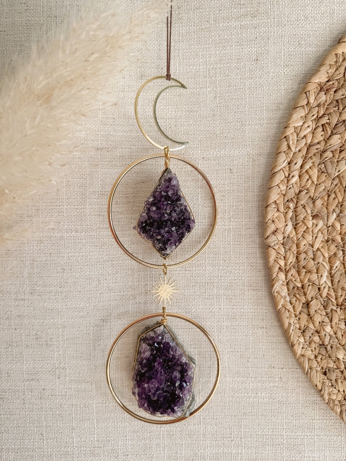 Amethist edelsteenhanger als decoratie in huis - 91502 Amethist edelsteenhanger als decoratie in huis