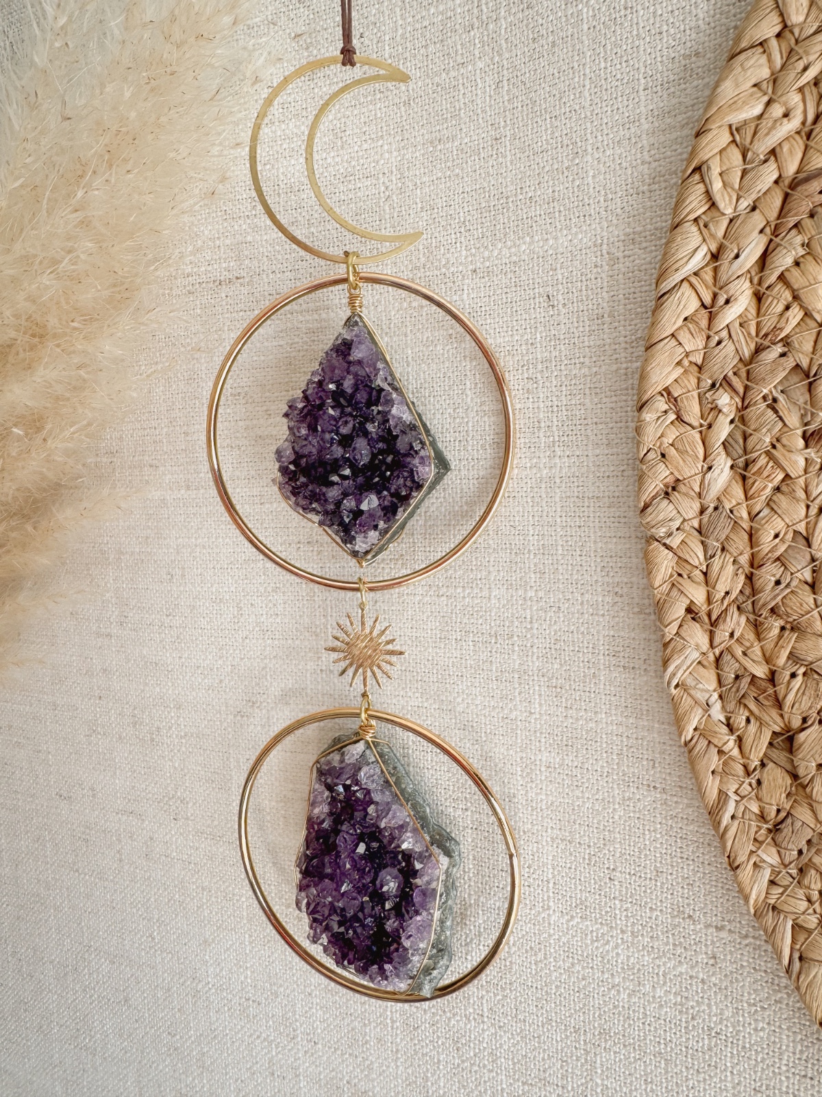 Amethist edelsteenhanger als decoratie in huis - 91504 Amethist edelsteenhanger als decoratie in huis