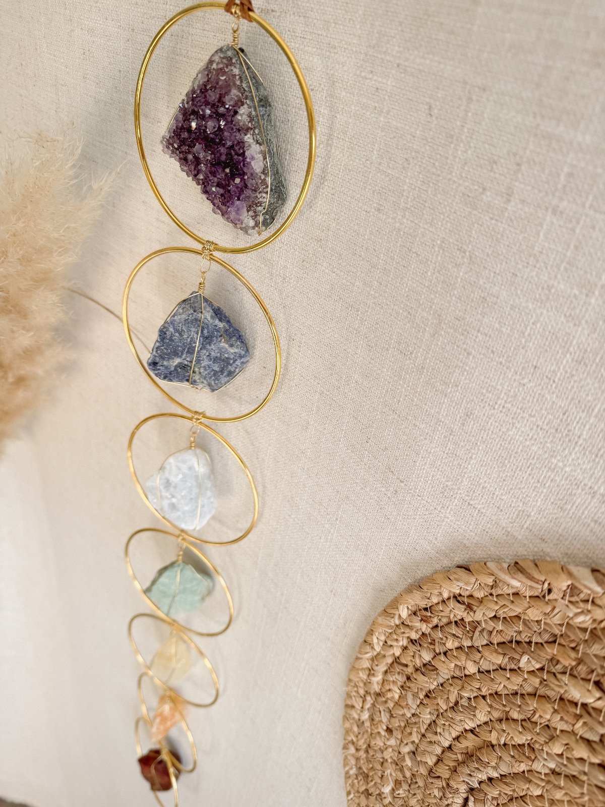 Chakra edelsteenhanger als decoratie in huis - 91549 Chakra edelsteenhanger als decoratie in huis