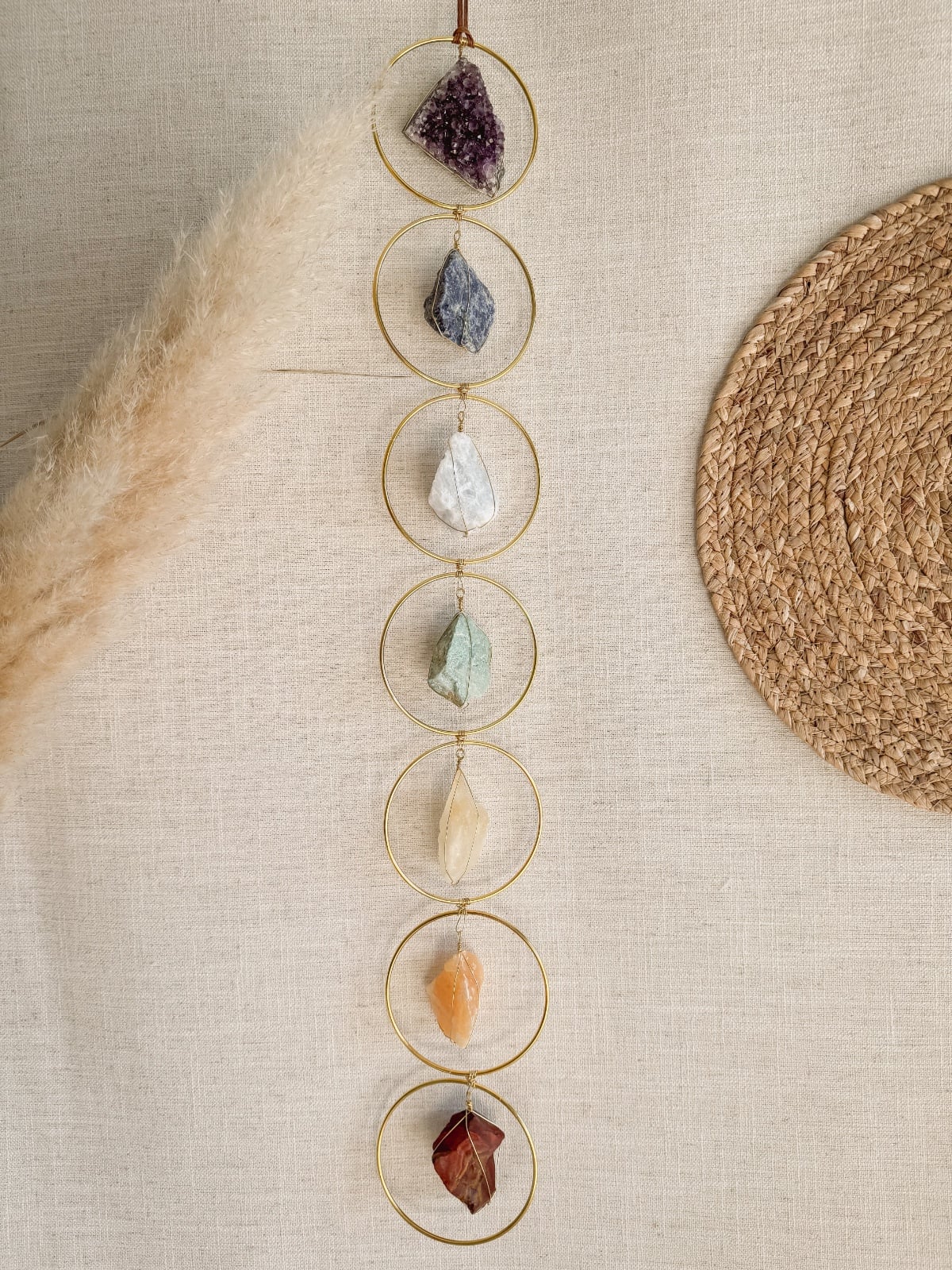 Chakra edelsteenhanger als decoratie in huis - 91551 Chakra edelsteenhanger als decoratie in huis