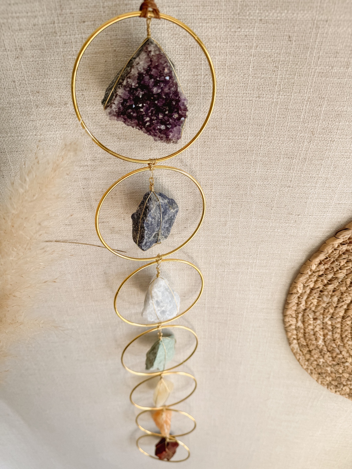 Chakra edelsteenhanger als decoratie in huis - 91553 Chakra edelsteenhanger als decoratie in huis