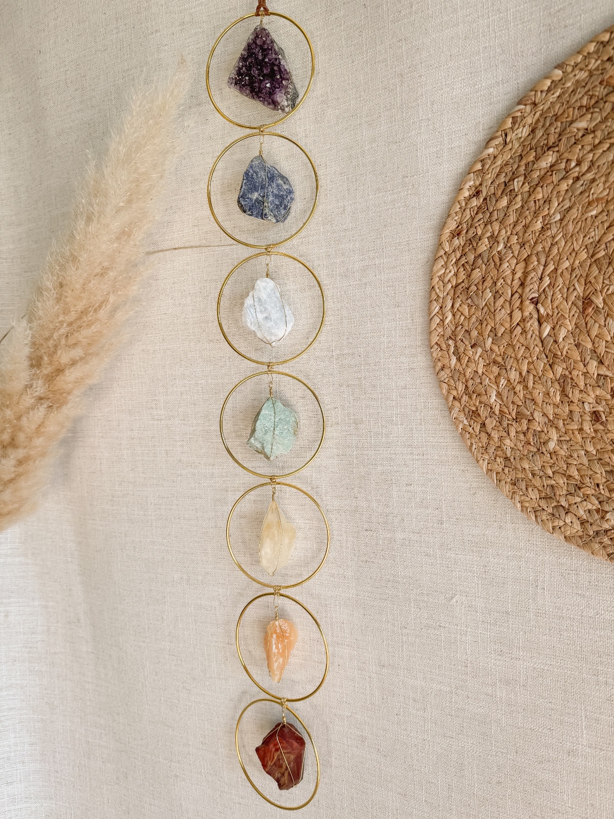 Chakra edelsteenhanger als decoratie in huis - 91554 Chakra edelsteenhanger als decoratie in huis