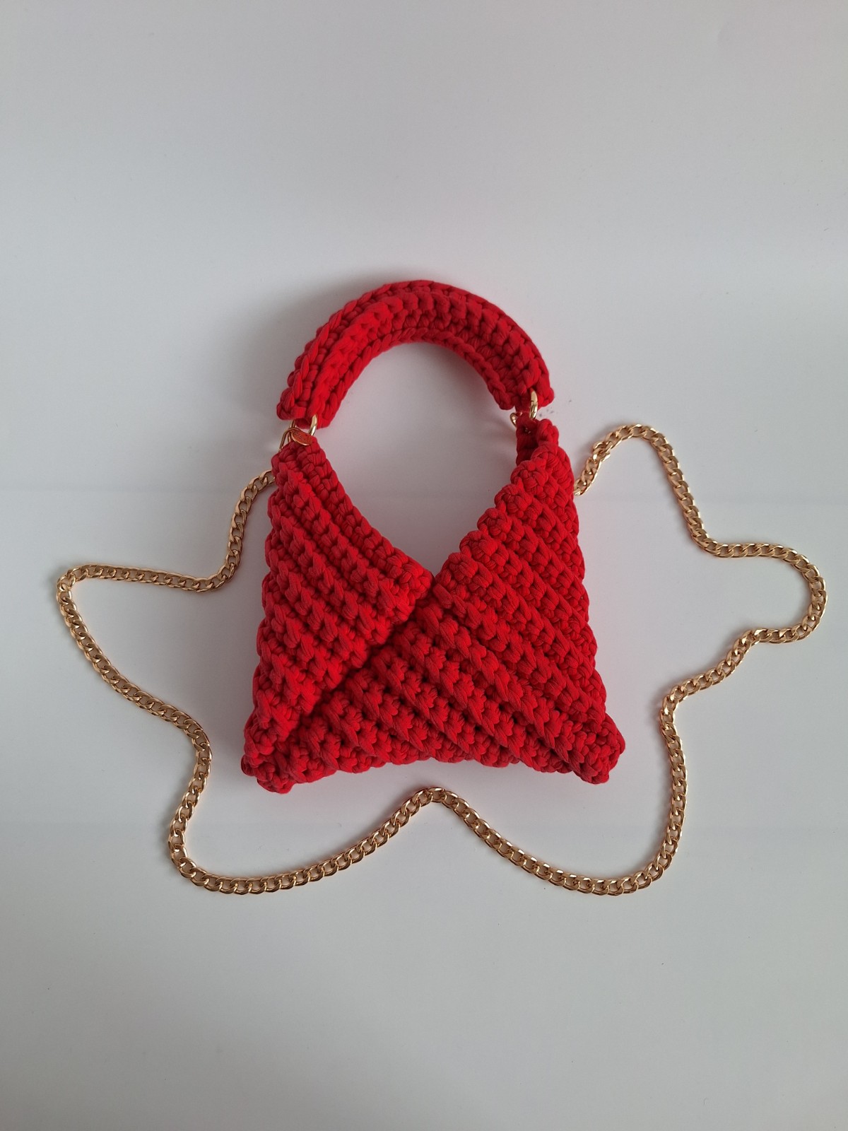 Gehaakte crossbody tas | Fuchsia