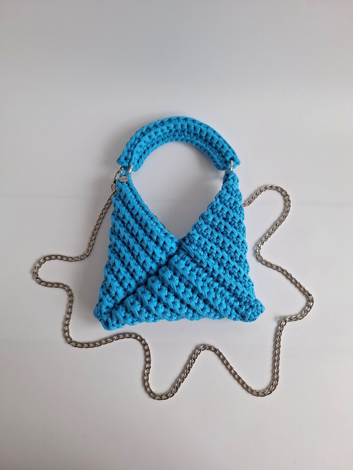 Gehaakte crossbody tas | Petrol