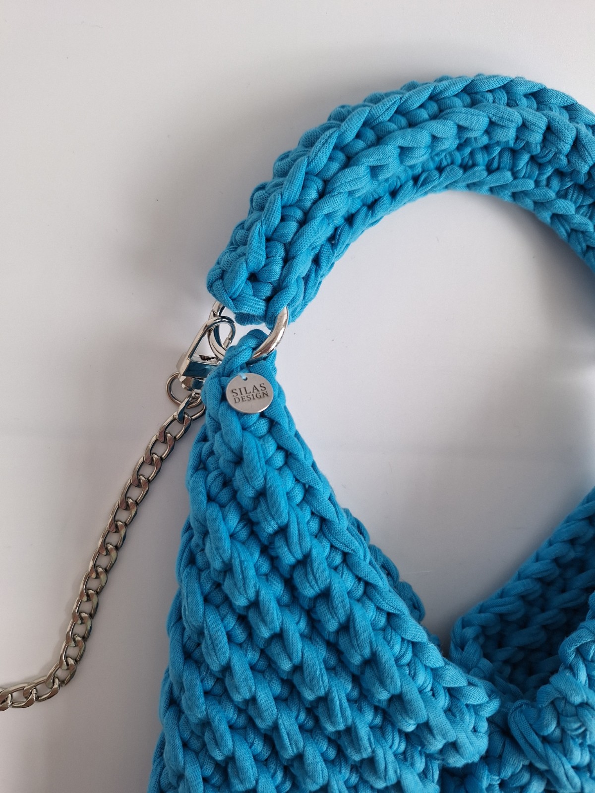 Gehaakte crossbody tas | Petrol