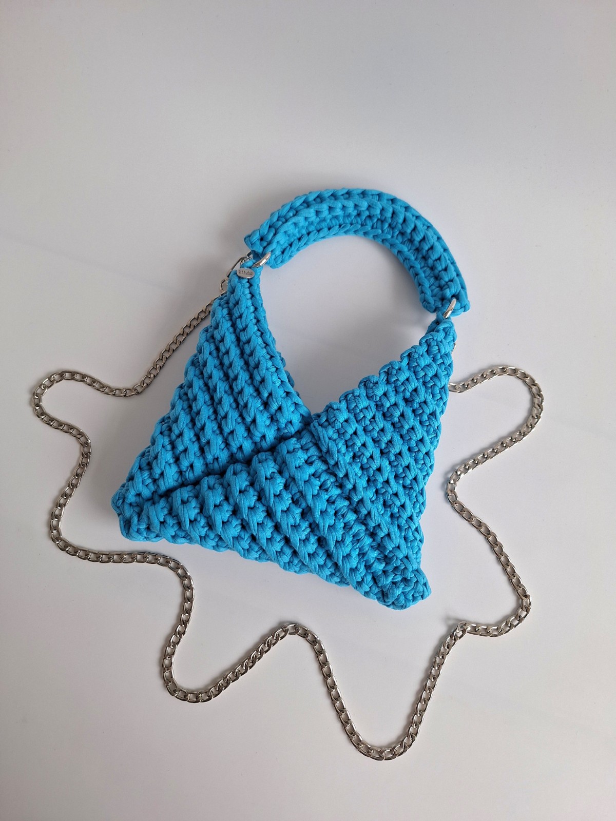 Gehaakte crossbody tas | Petrol