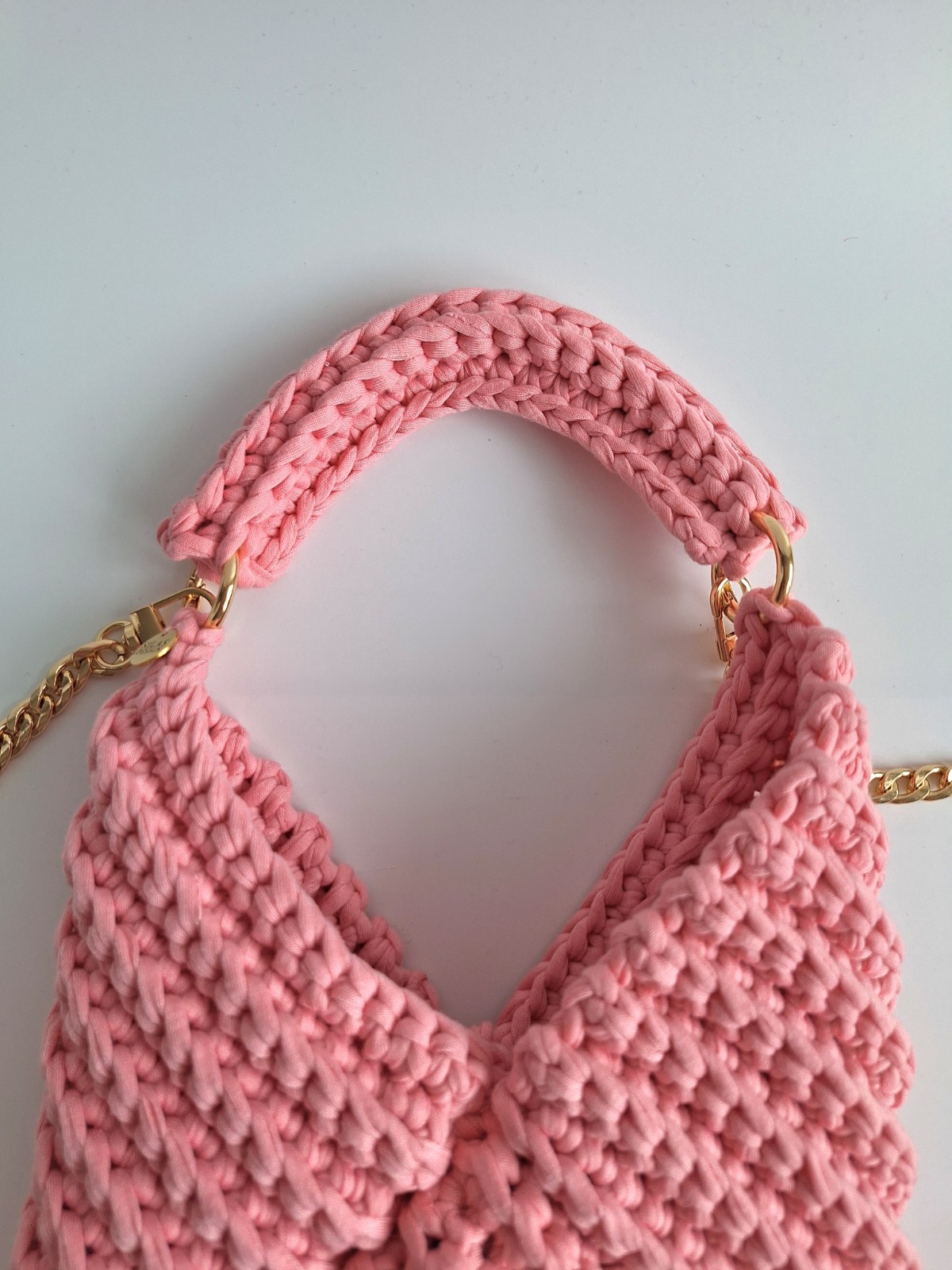 Gehaakte crossbody tas | Roze