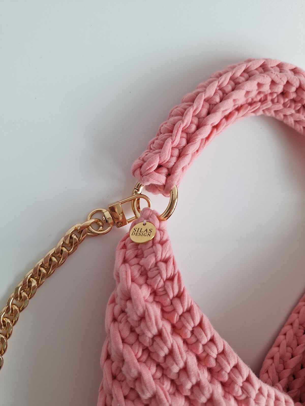 Gehaakte crossbody tas | Roze