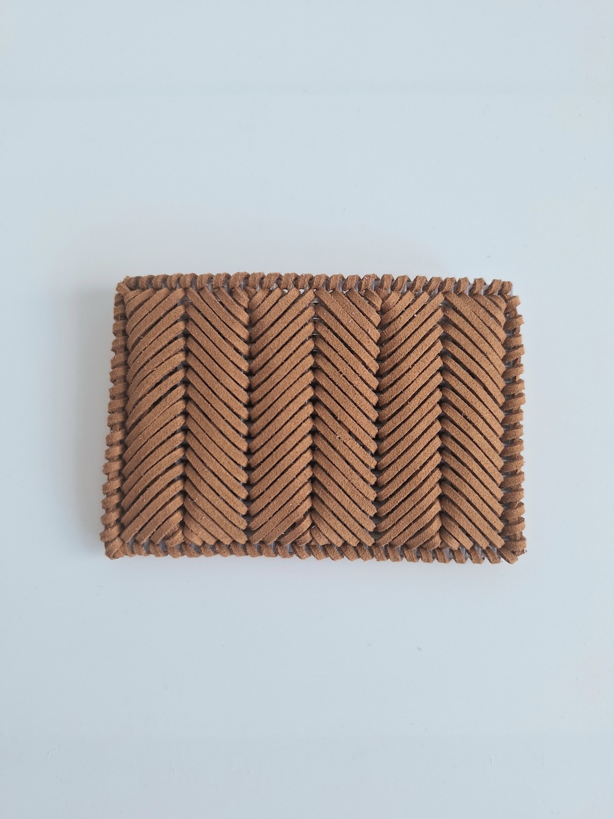 Geweven pasjeshouder | Lichtbruin