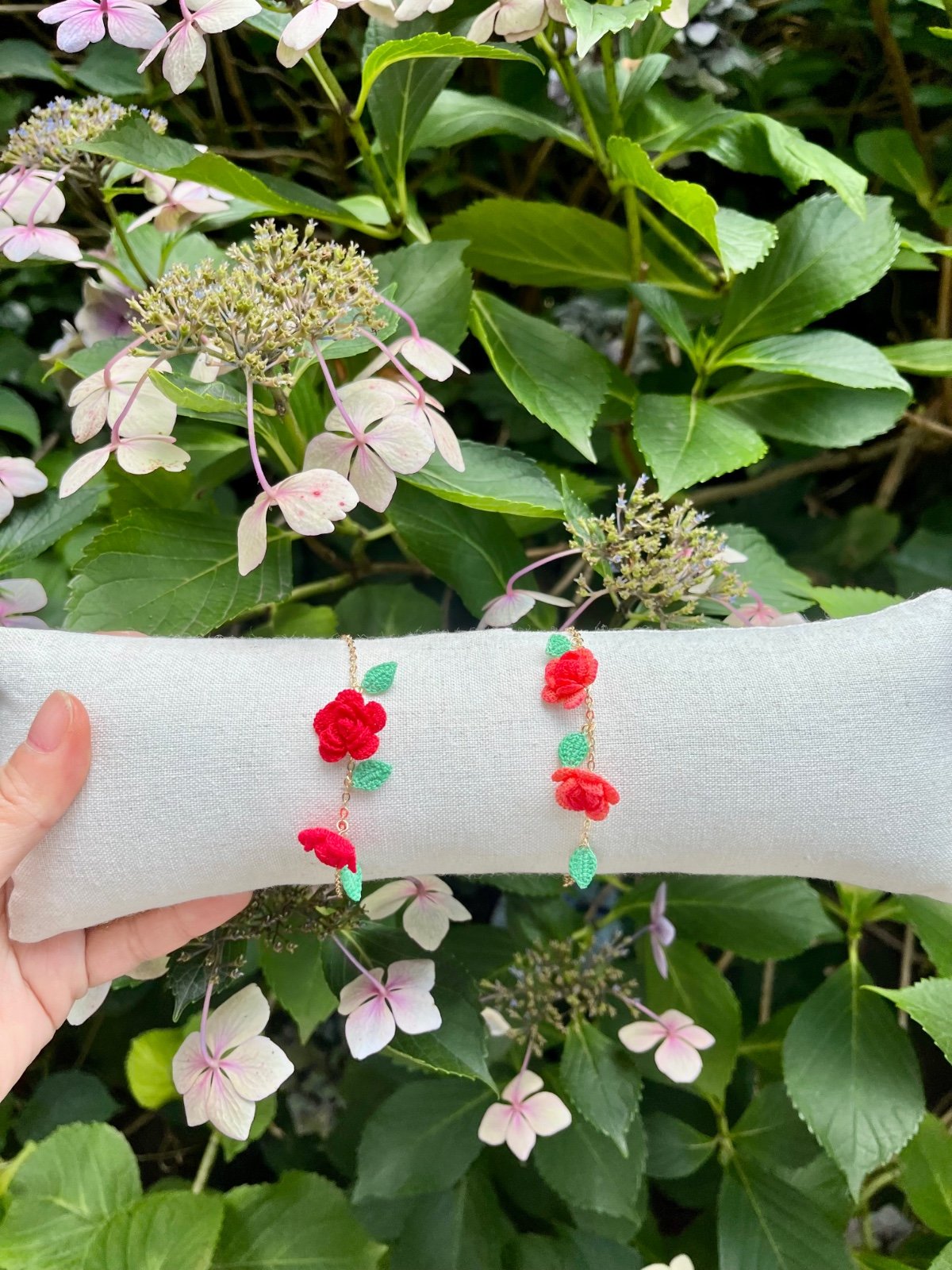 Micro Gehaakte Rozen Armband - 89418 Micro Gehaakte Rozen Armband