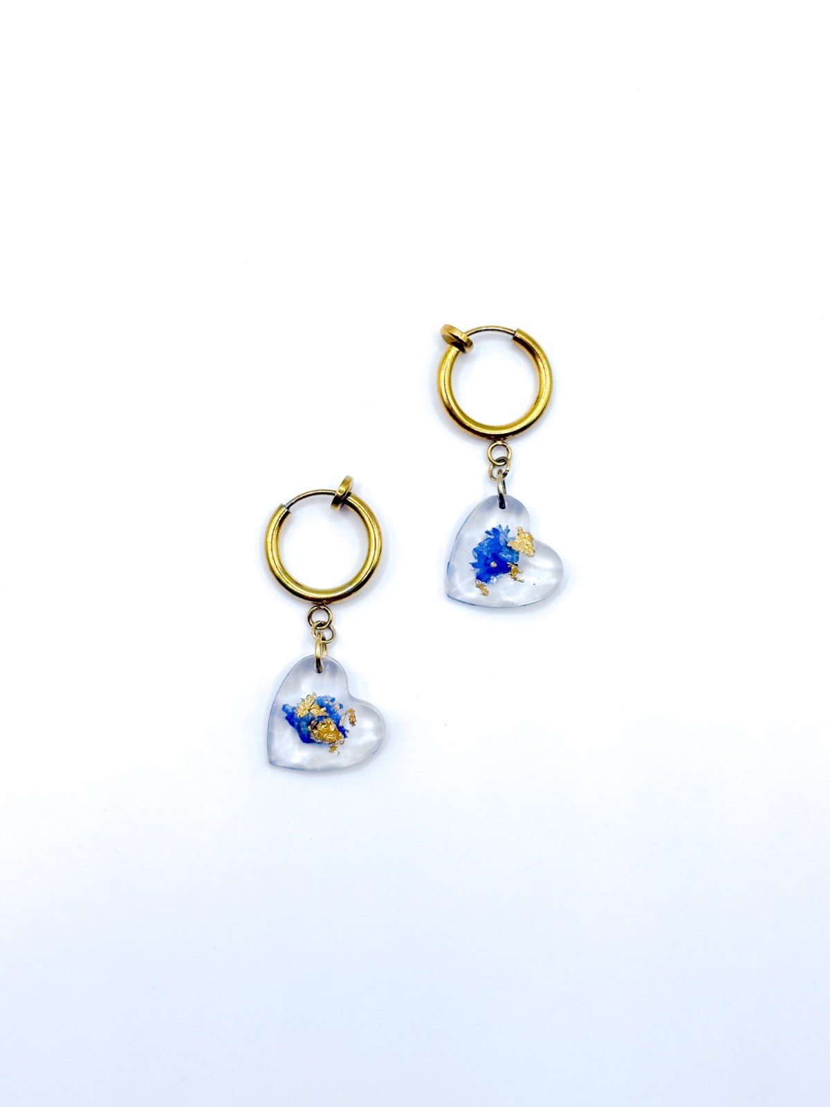 Oorbellen met Hartvormige Hangers en Echte Bloemen uit Den Haag (The … - 91879 Oorbellen met Hartvormige Hangers en Echte Bloemen uit Den Haag (The Tide)