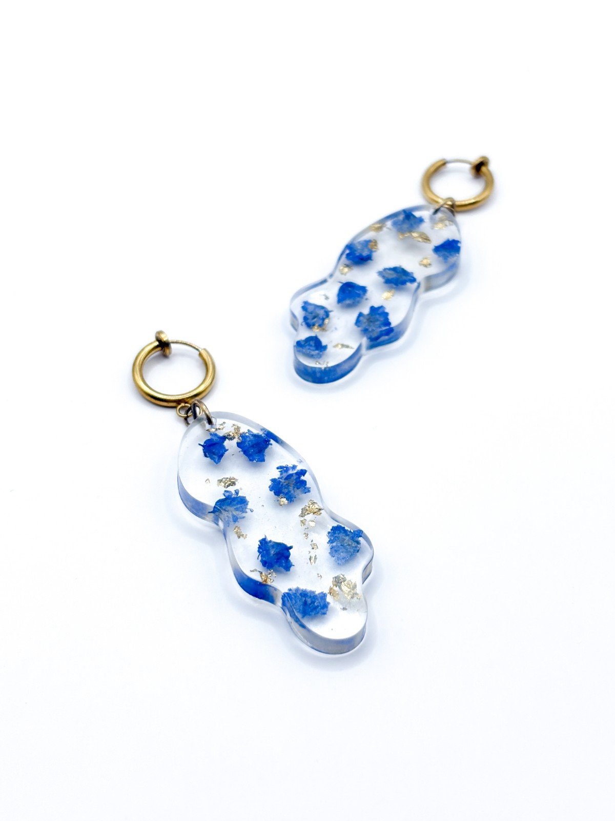 Organische Oorbellen met Echte Bloemen uit Den Haag (The Tide)