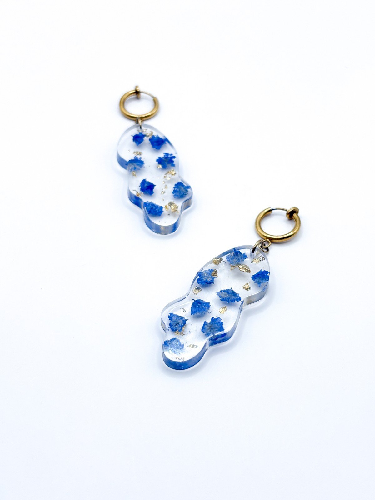 Organische Oorbellen met Echte Bloemen uit Den Haag (The Tide)