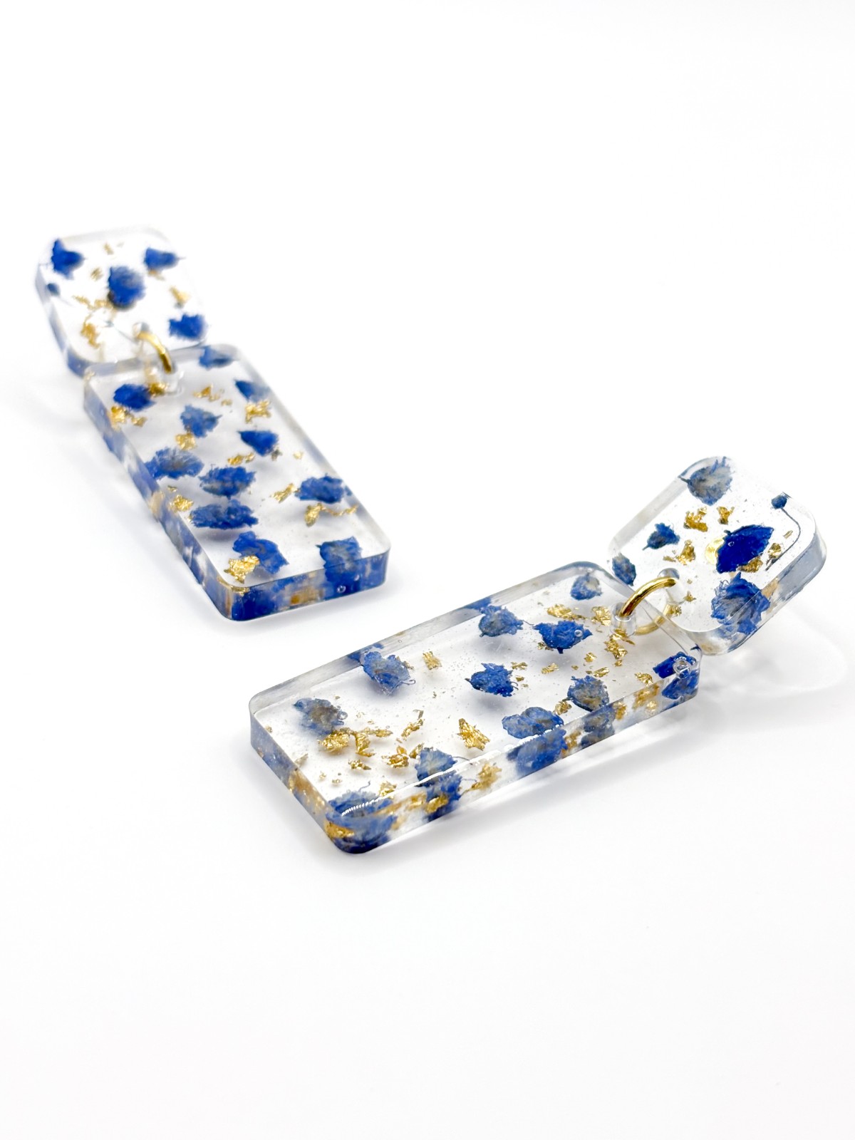 Rechthoekige Statement Oorbellen met Echte Bloemen uit Den Haag (The … - 91734 Rechthoekige Statement Oorbellen met Echte Bloemen uit Den Haag (The Tide)