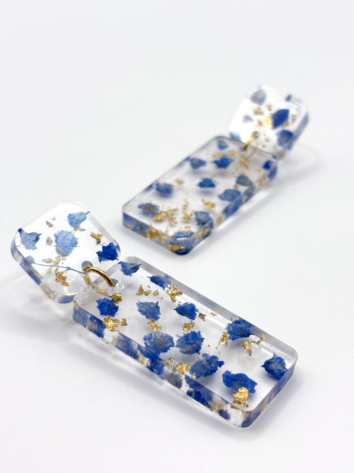 Rechthoekige Statement Oorbellen met Echte Bloemen uit Den Haag (The … - 91736 Rechthoekige Statement Oorbellen met Echte Bloemen uit Den Haag (The Tide)