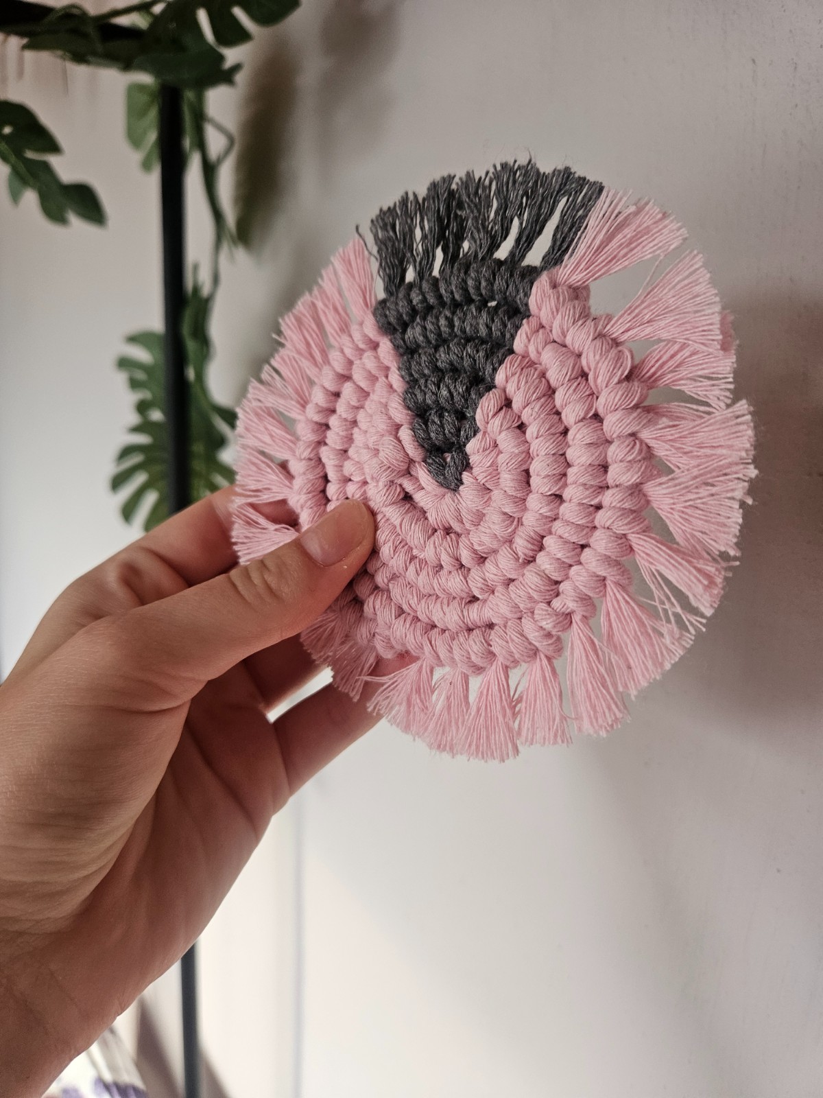 Roze/grijze onderzetter