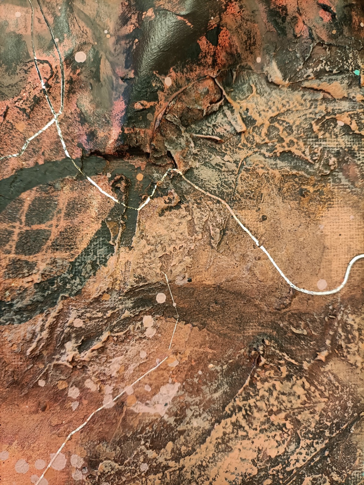 Terracotta schilderij - mixed media 3D