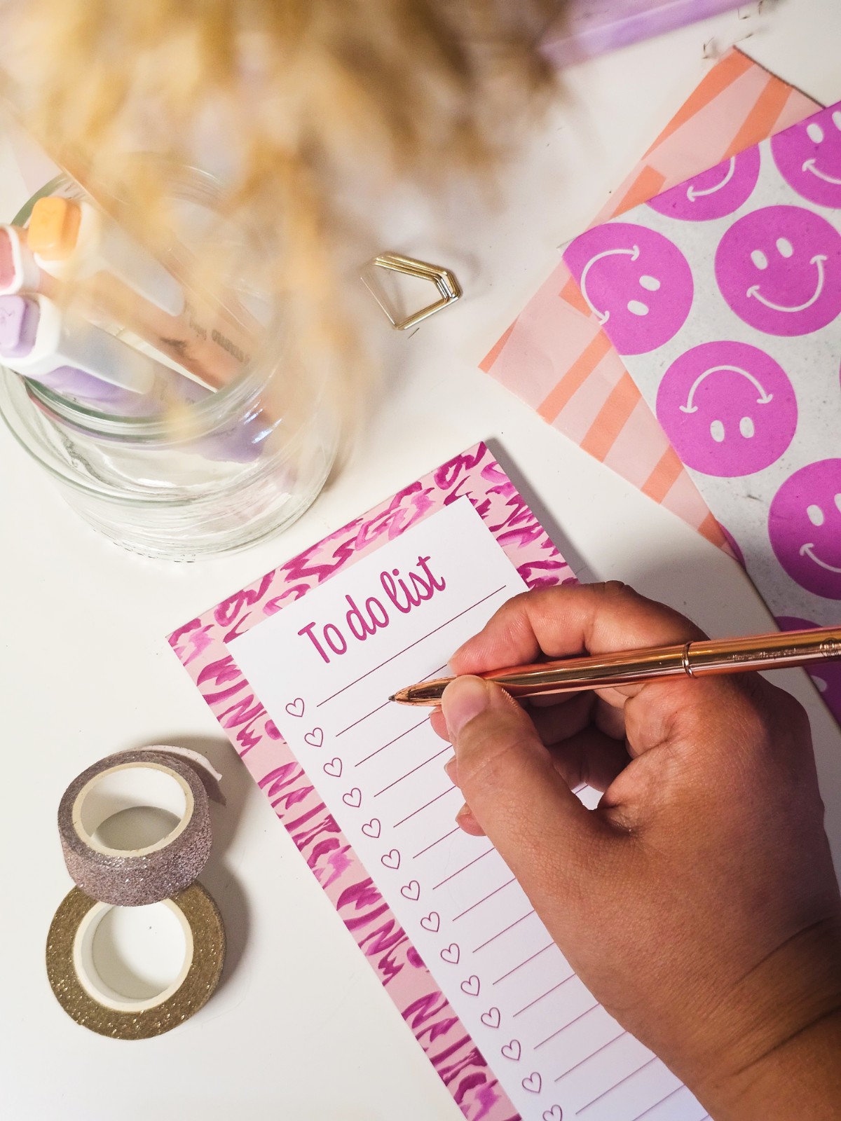 To Do Lijst Planner | Zebra Print in Roze & Rood – Anna-Mae Studio
