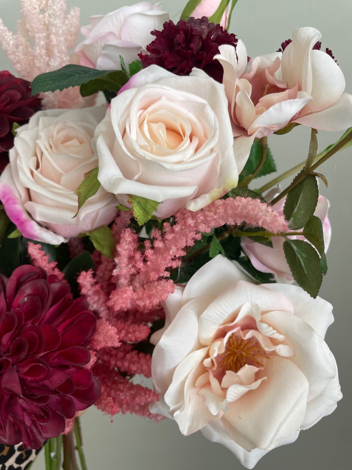 Zijden bloemen boeket “salmora”