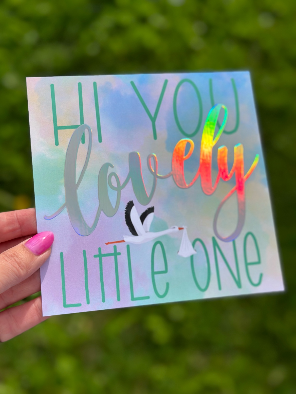 "Hi You Lovely Little One" wenskaart - 95419 Wenskaart "Hi You Lovely Little One"