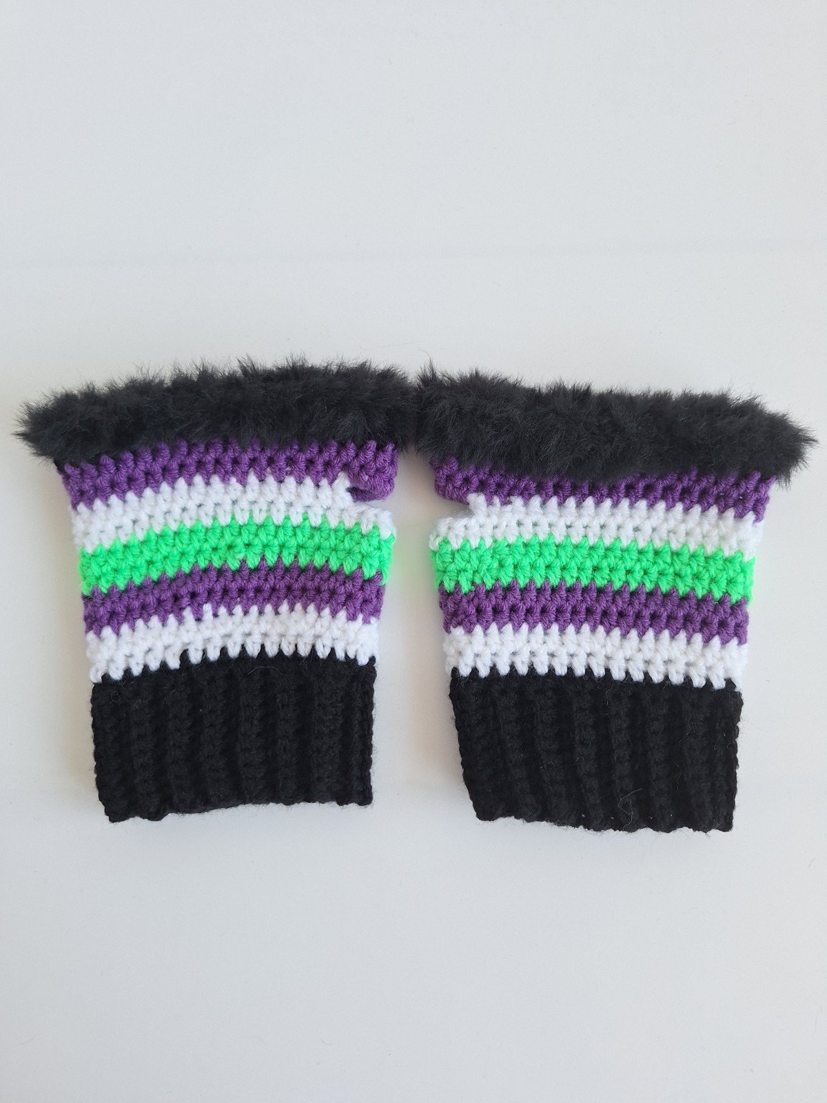 Gehaakte handschoenen - gehaakte vingerloze handschoenen | Beetlejuic… - 96973 Gehaakte handschoenen - gehaakte vingerloze handschoenen | Beetlejuice vibes