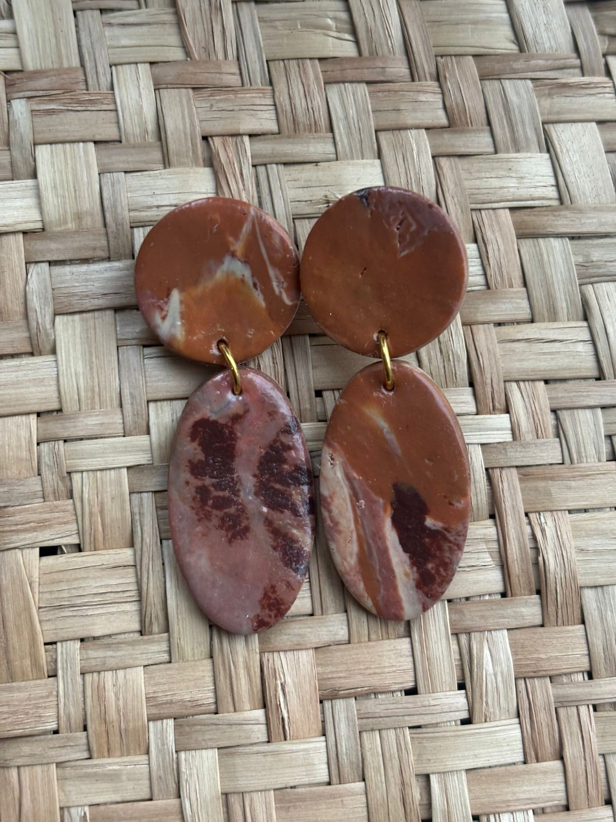 Oorbellen - ovaal herfst