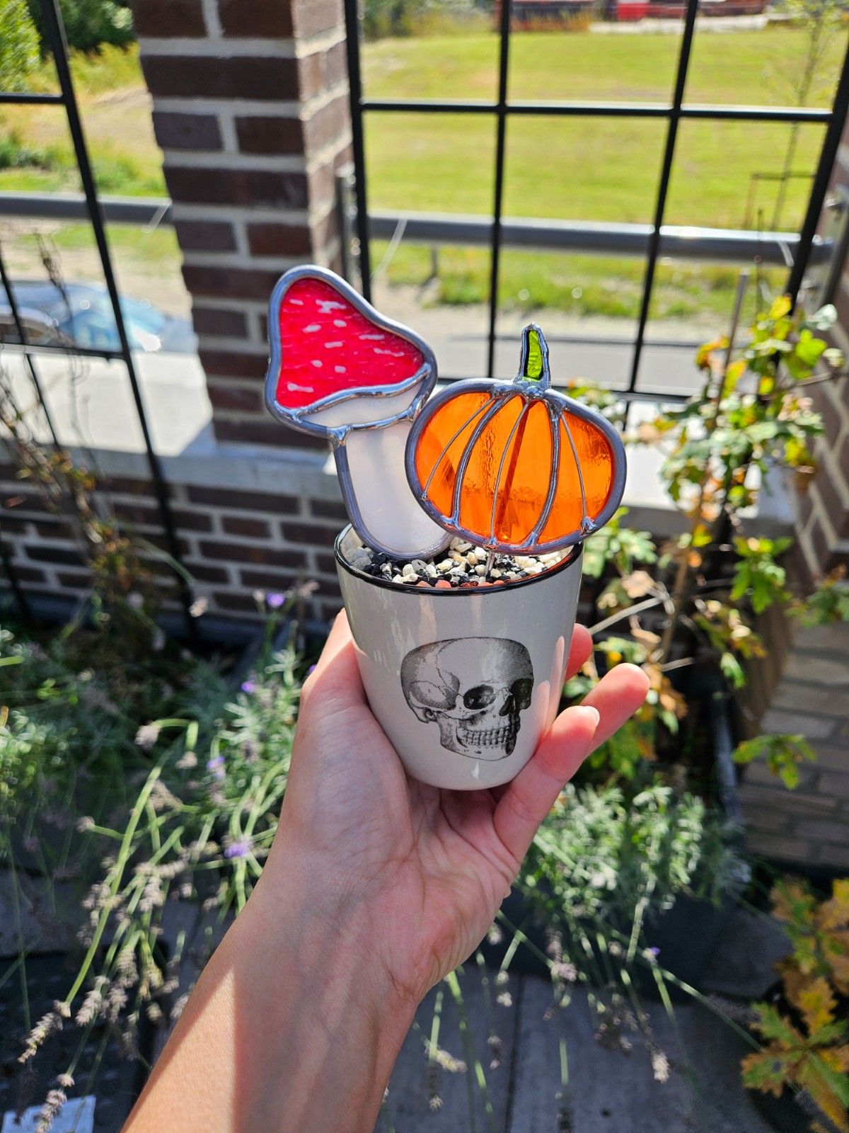 Planten steker paddestoel of pompoen - 97397 Planten steker paddestoel of pompoen