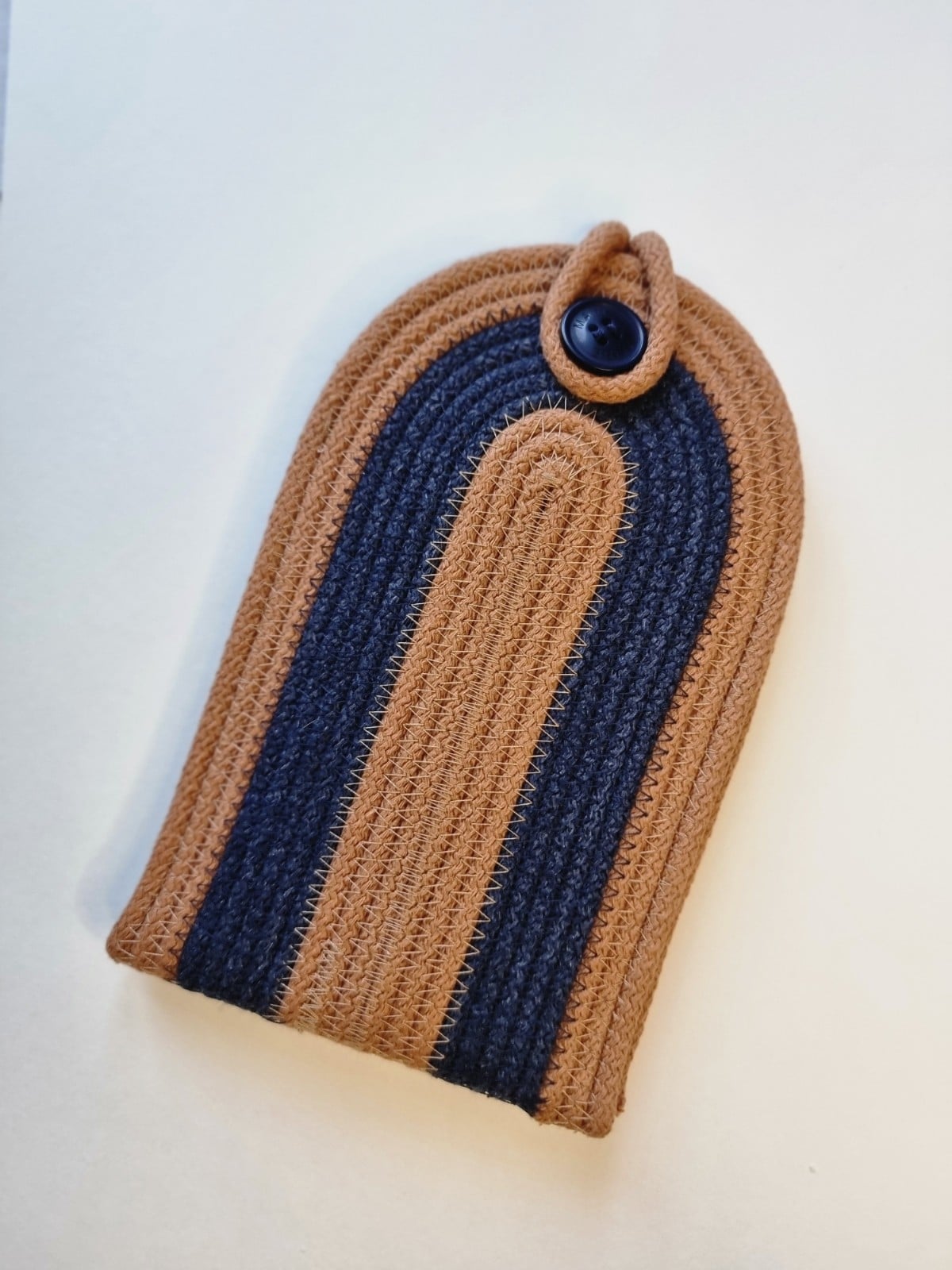 Telefoonhoes – handgemaakt van katoenen koord - 97834 Telefoonhoes – handgemaakt van katoenen koord