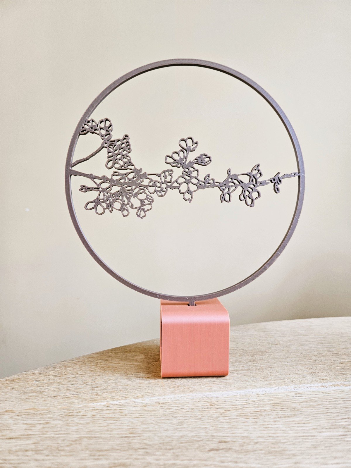 Bloesem cirkel wanddecoratie