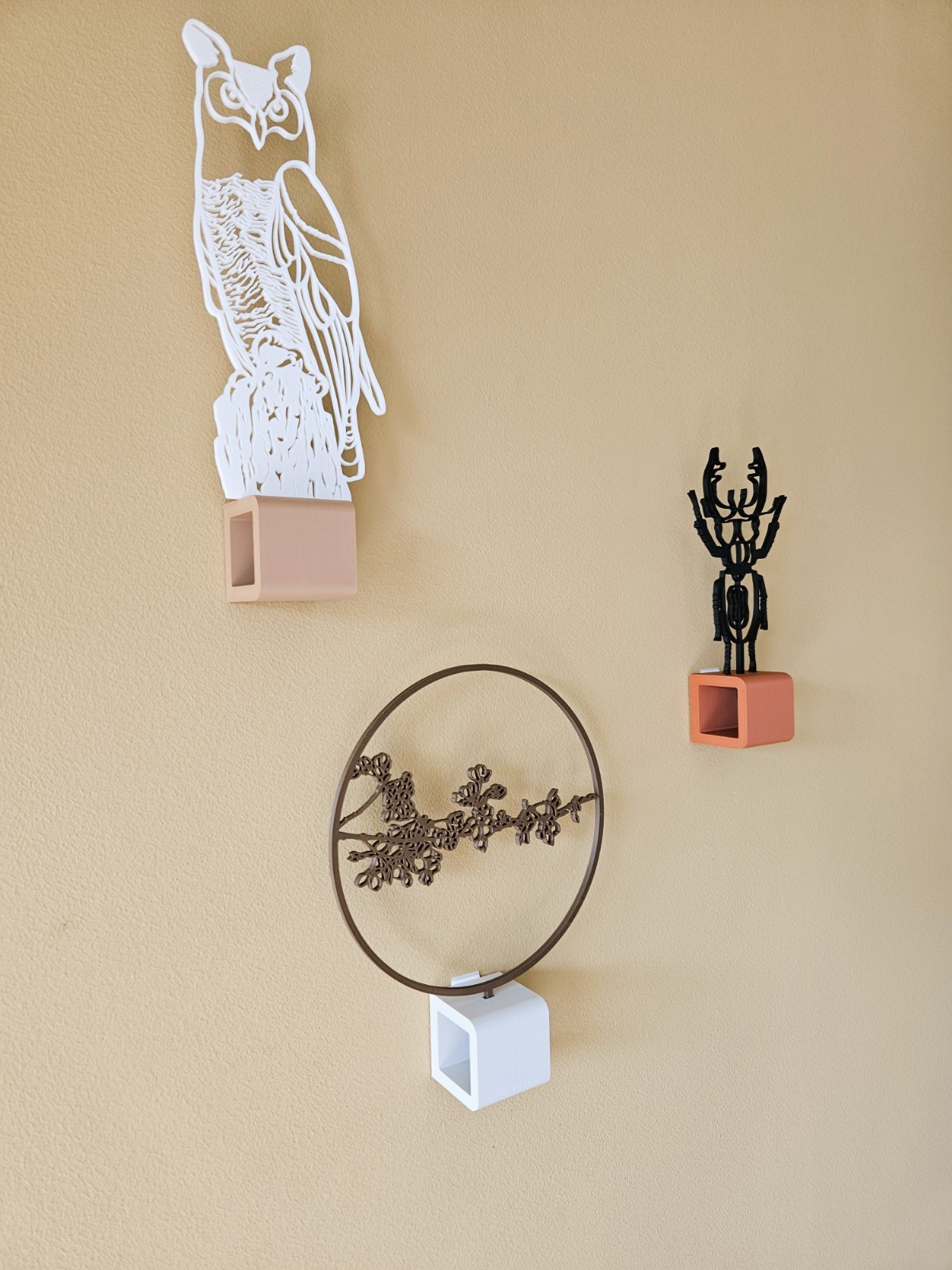 Bloesem cirkel wanddecoratie