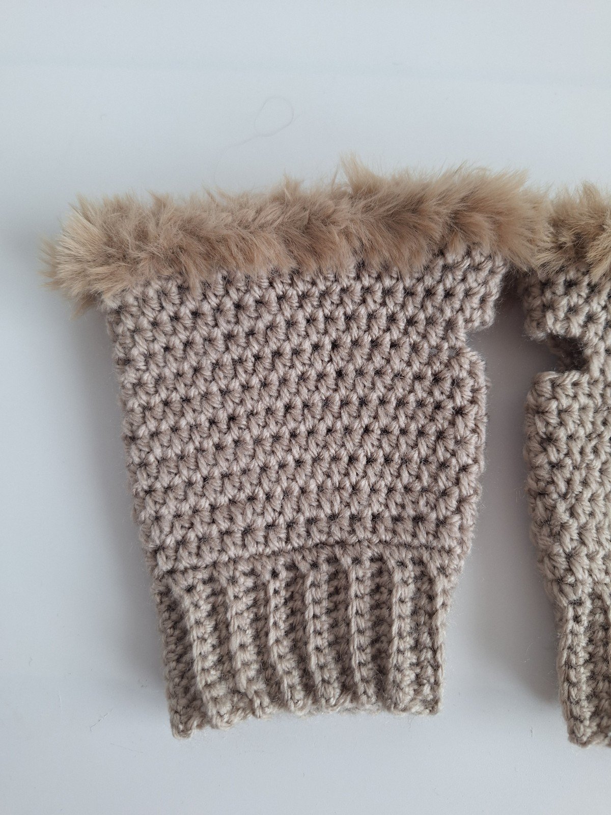 Gehaakte handschoenen - gehaakte vingerloze handschoenen | Beige - 99162 Gehaakte handschoenen - gehaakte vingerloze handschoenen | Beige