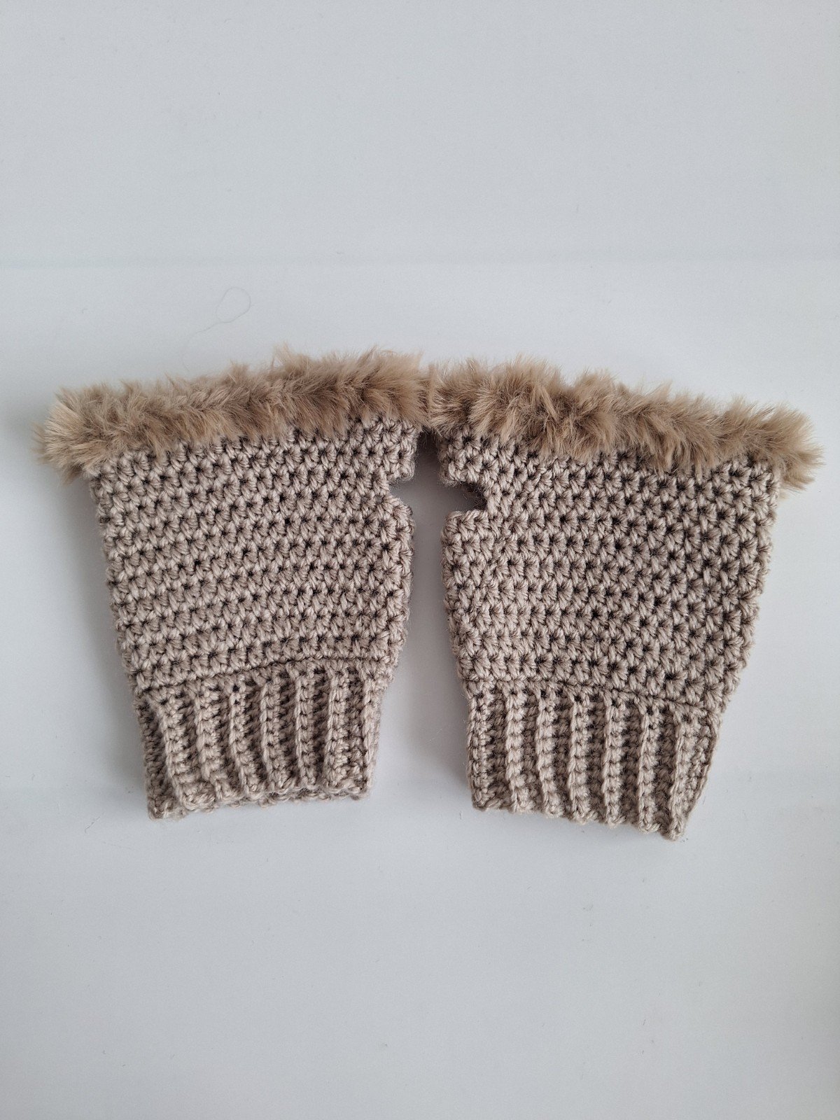 Gehaakte handschoenen - gehaakte vingerloze handschoenen | Beige - 99165 Gehaakte handschoenen - gehaakte vingerloze handschoenen | Beige