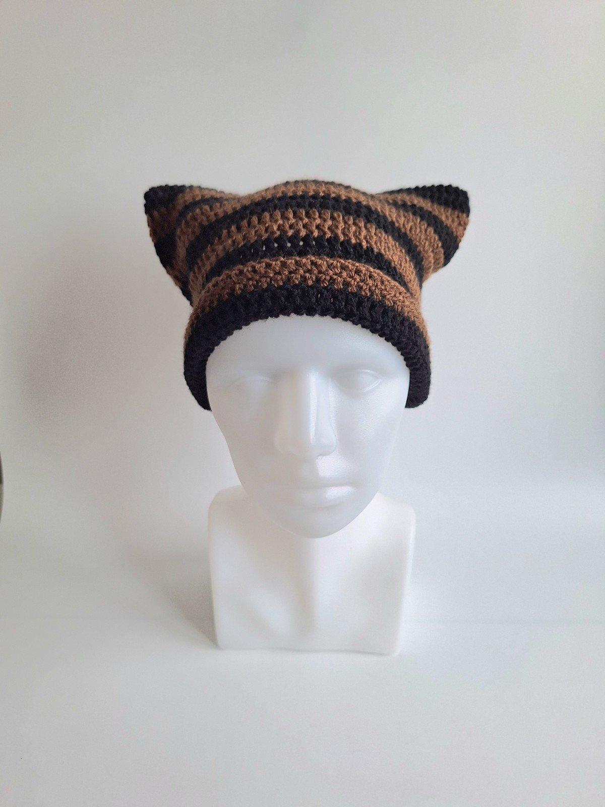 Gehaakte muts | Zwart en bruin - 99277 Gehaakte muts | Zwart en bruin