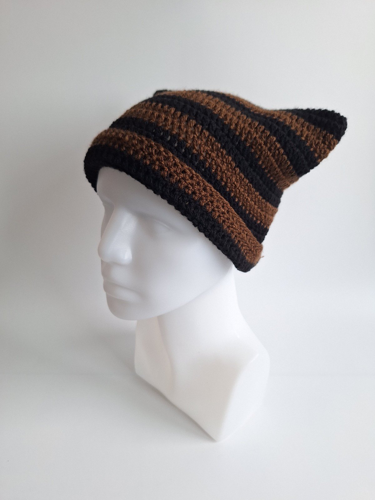 Gehaakte muts | Zwart en bruin - 99281 Gehaakte muts | Zwart en bruin