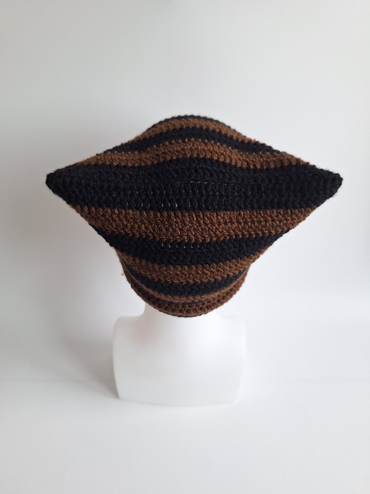 Gehaakte muts | Zwart en bruin - 99287 Gehaakte muts | Zwart en bruin