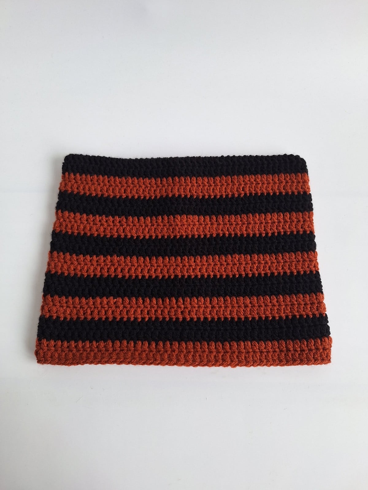 Gehaakte muts | Zwart en roest - 99303 Gehaakte muts | Zwart en roest