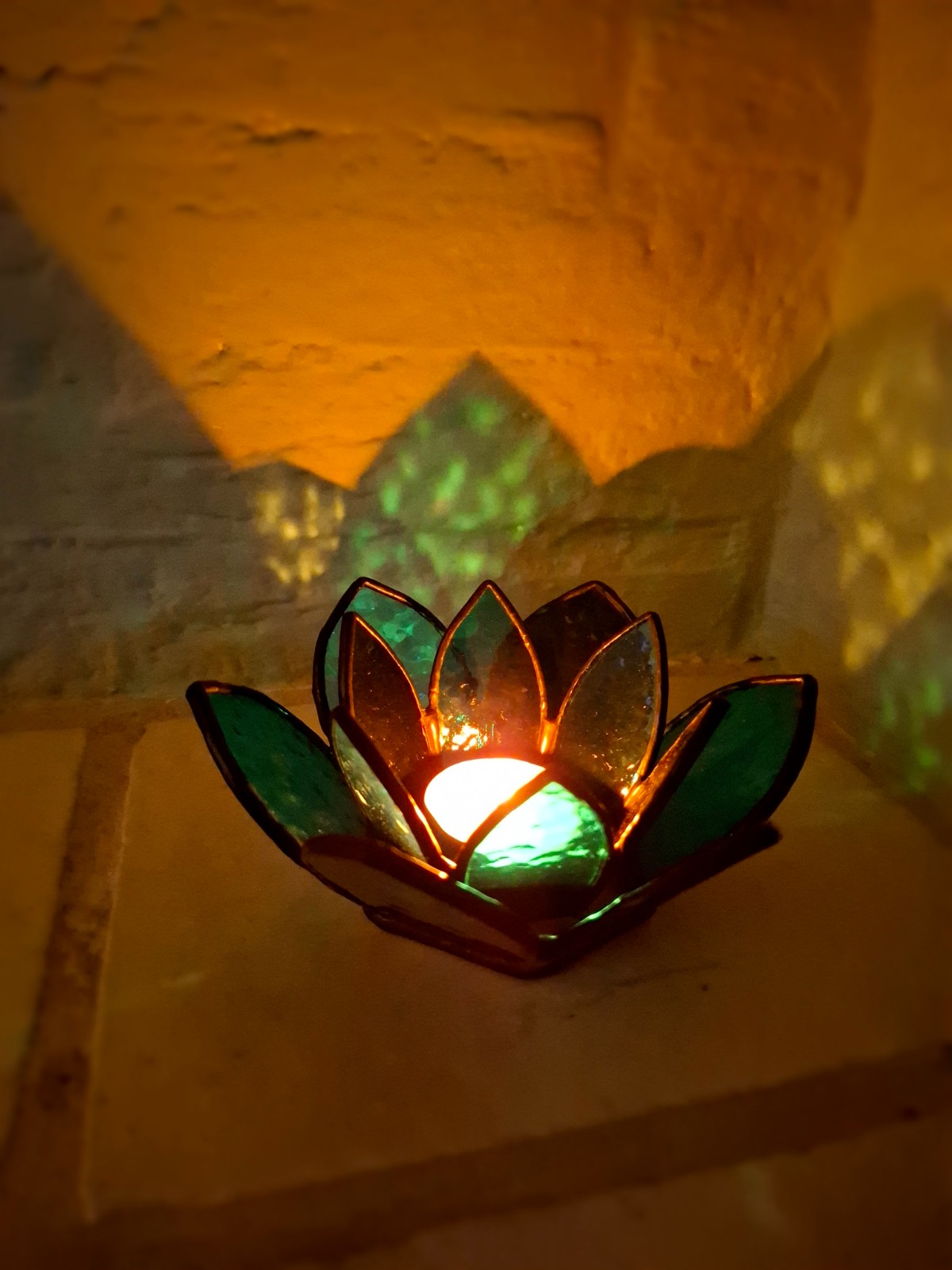 Glas in lood Lotus "Aurora" - 98937 Glas in lood Lotus "Aurora"