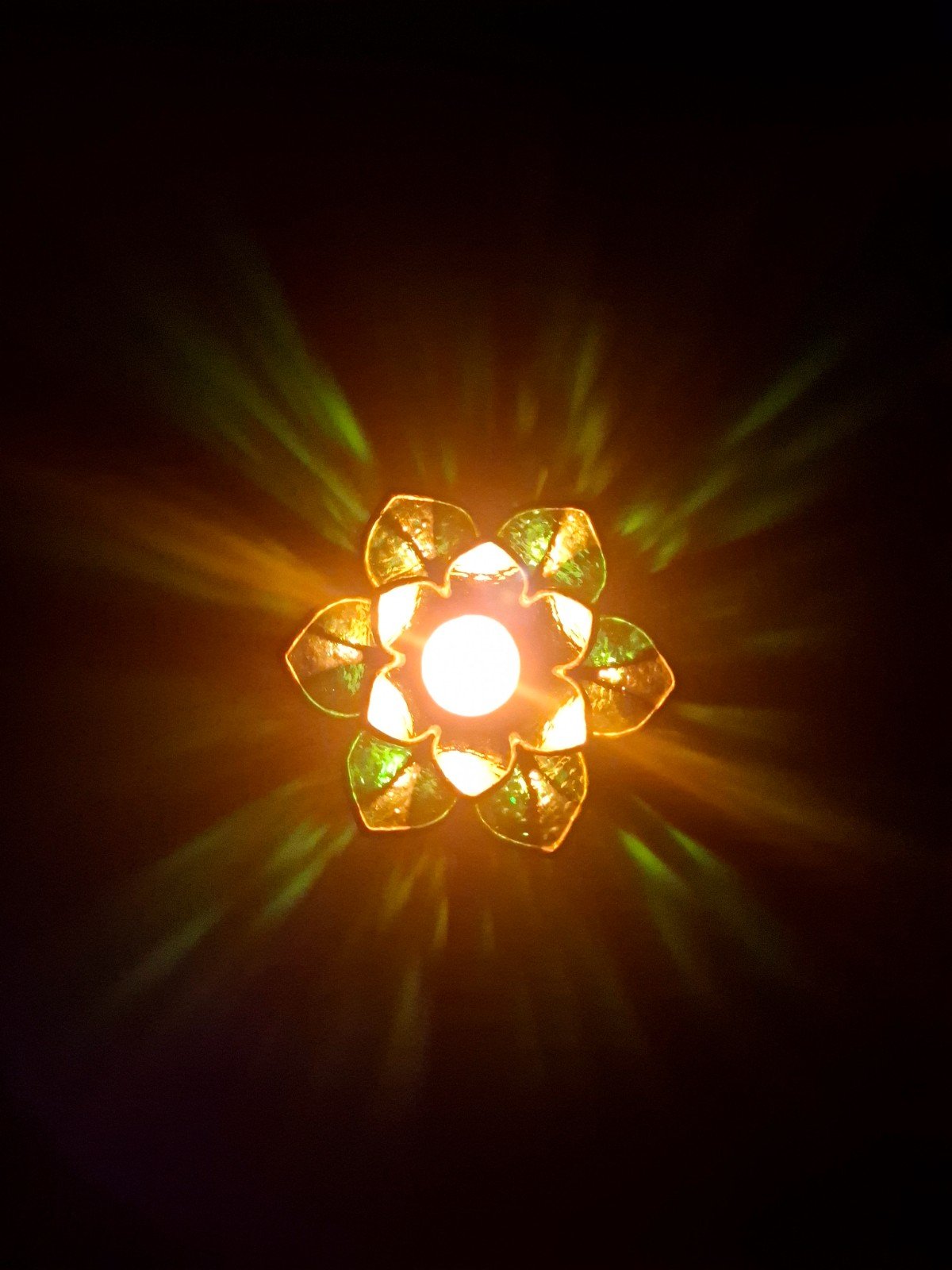 Glas in lood Lotus "Jade" - 98932 Glas in lood Lotus "Jade"