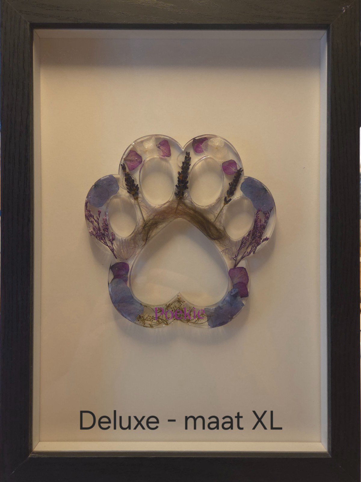 Grote poot hond of kat - haar en/of as verwerking - custom item