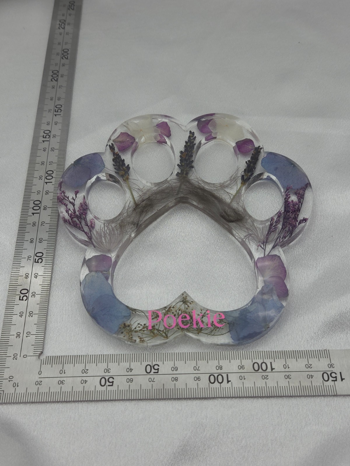 Grote poot hond of kat - haar en/of as verwerking - custom item