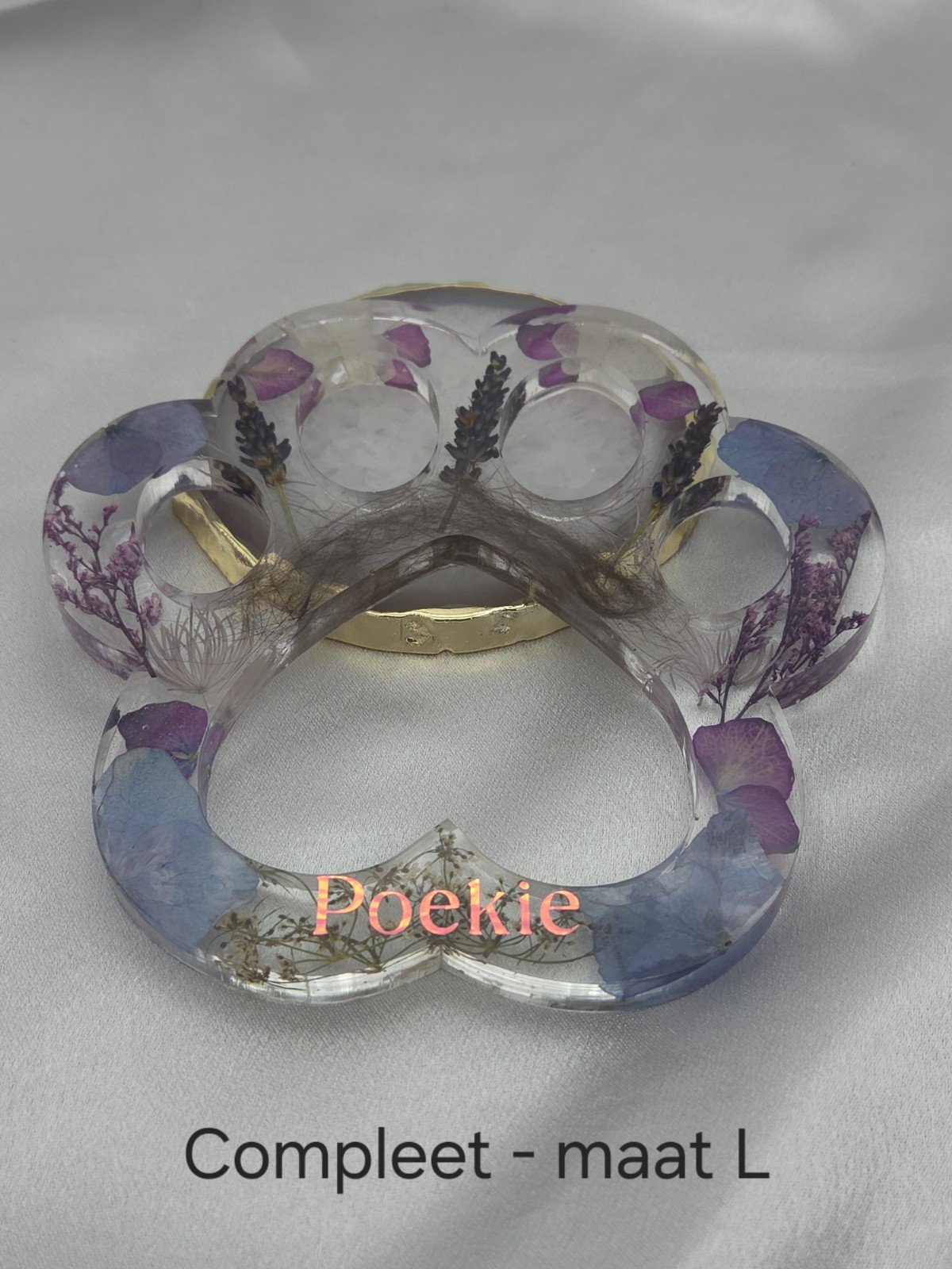 Grote poot hond of kat - haar en/of as verwerking - custom item