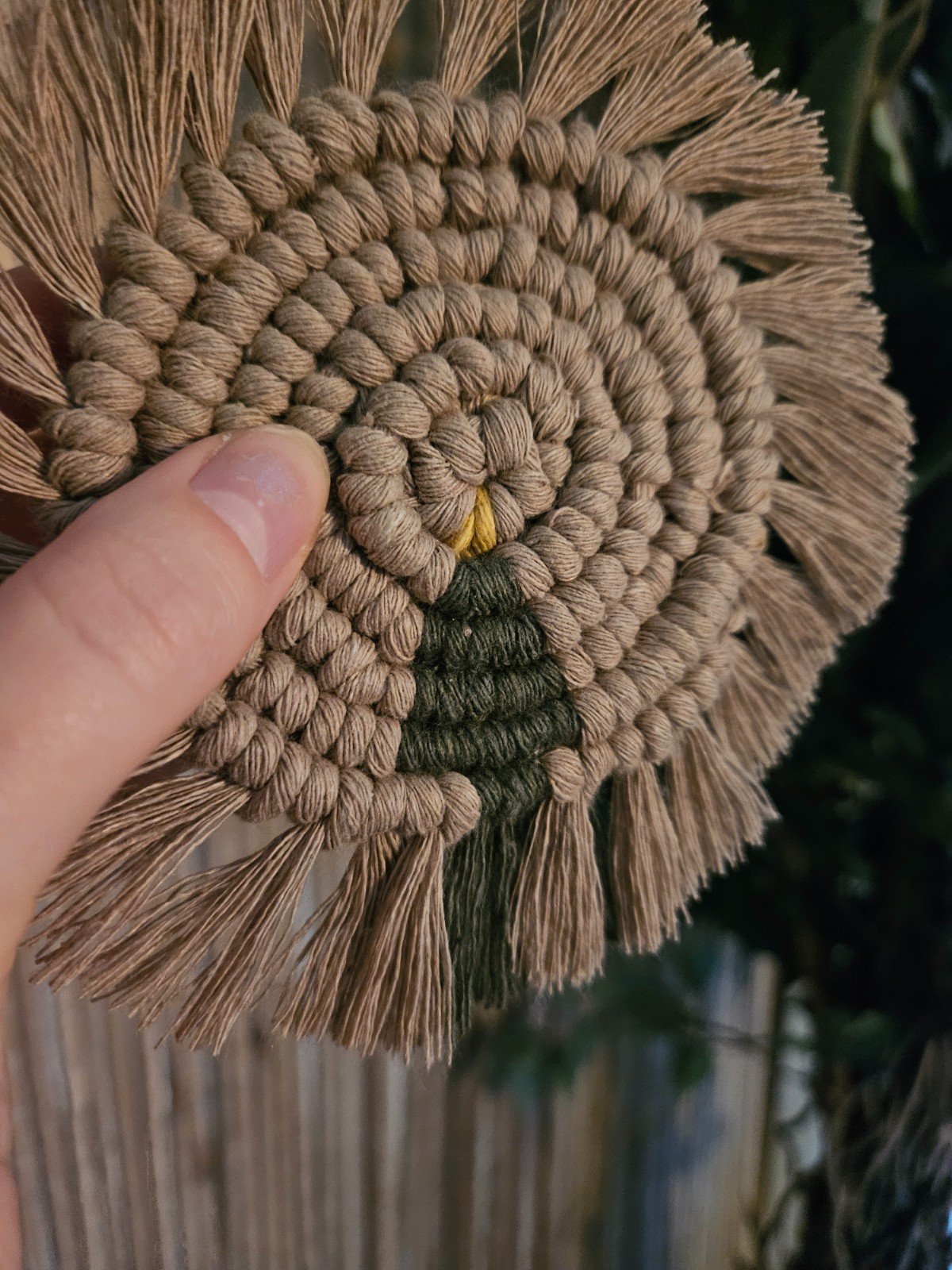 Kerstboom macramé onderzetter - 99913 Kerstboom macramé onderzetter
